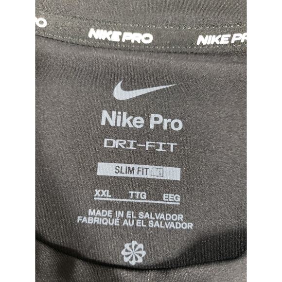 Nike Pro Tank Top Size 2XL XXL Mens Black Sleeveless Slim Race day Running NWT - Picture 5 of 9